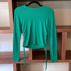 Zara Green Knit Long Sleeve Top